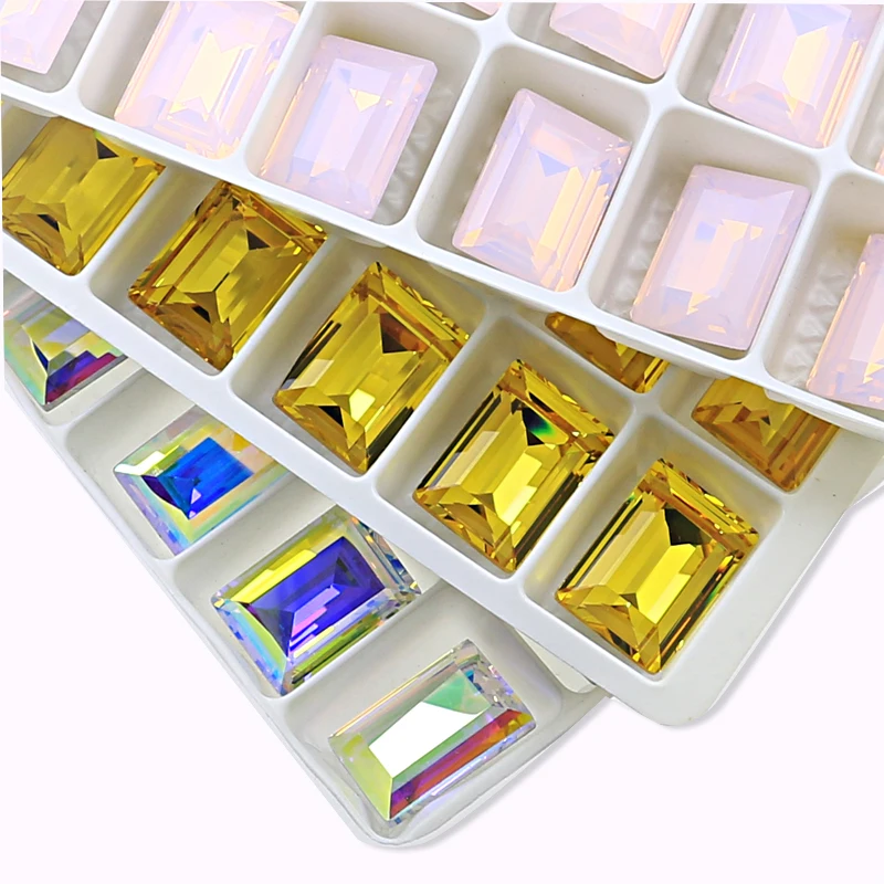 Стразы для дизайна ногтей прямоугольные заостренные блестки бриллианты