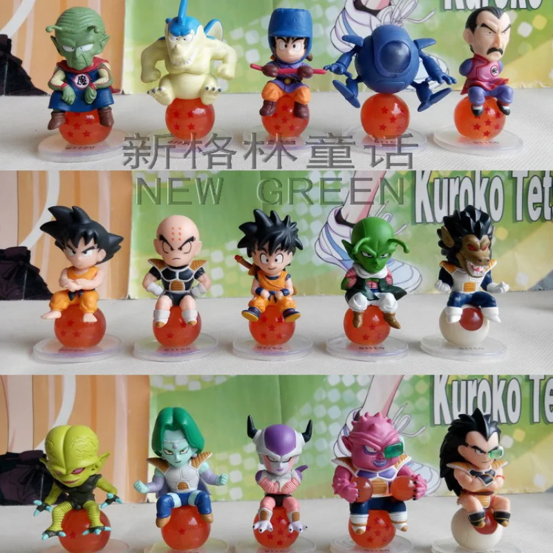 

Genuine Animation Peripheral Bulk Goods Dragon Ball Goku Piccolo Gohan Sitting Bead Holder Food Play Decoration Toy Gift