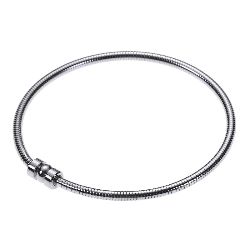 

2021 New Fashion Personality 304 Spring Snake Chain Magnet Self-Priming Openable Stainless Steel Bracelet Female Hand Ornament