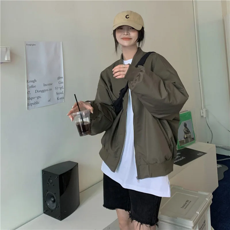 Повседневная бейсбольная униформа в стиле Харадзюку новая куртка-бомбер для