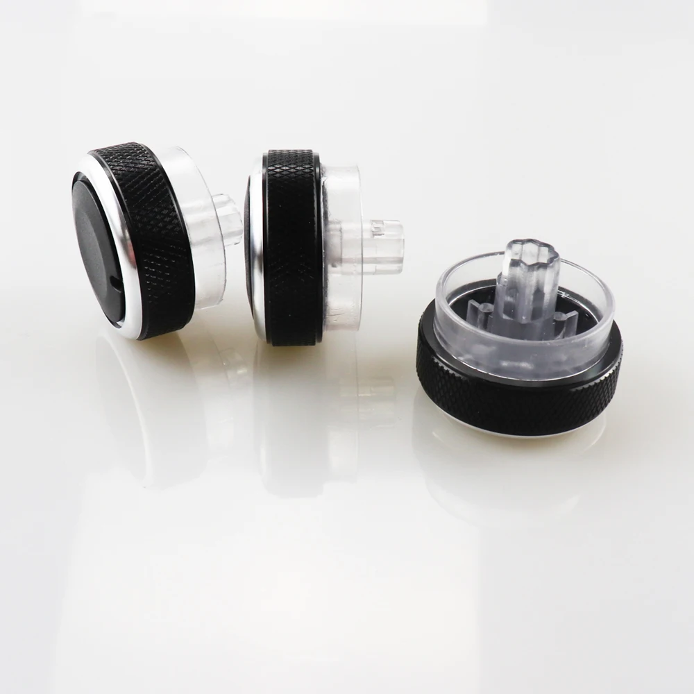 

3pcs/Set Black Car AC Knob Aluminum alloy Air Conditioning Heat Control Switch Accessories Suitable For Ford For Focus Mondeo