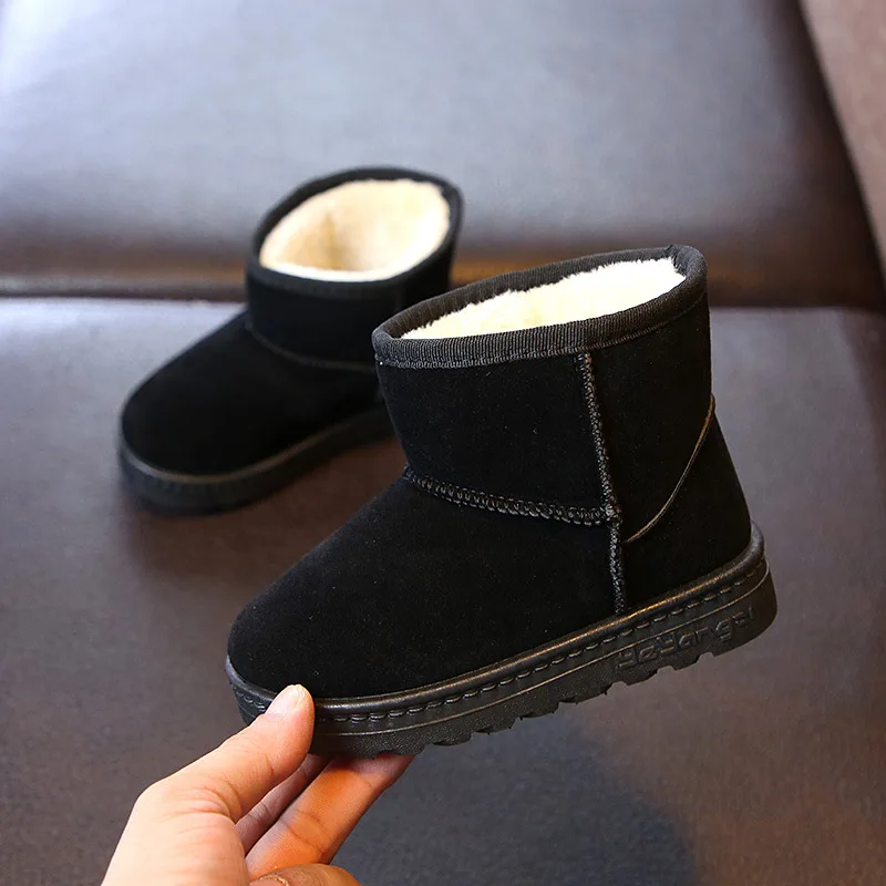 Fashion Plush Warm Winter Boots Baby Toddler Children Snow Boots Shoes For Boys Girls Winter Shoes Non-Slip Kids Ankle Boots