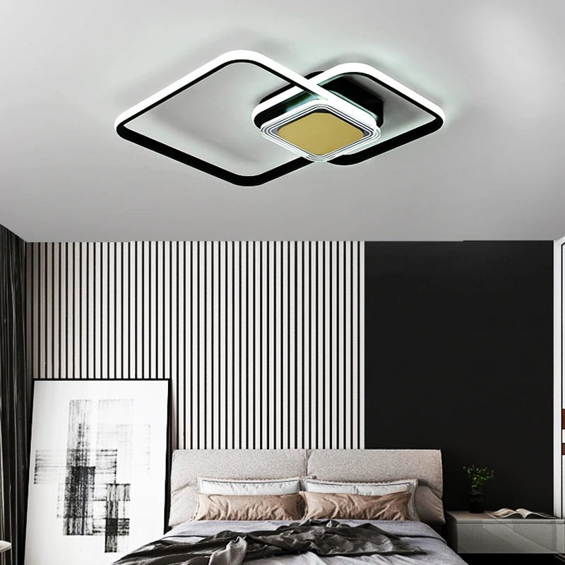 

Verllas Gold Black frame Modern led Ceiling lamp for bedroom Living room luminarias para teto Ceiling lamp for bedroom