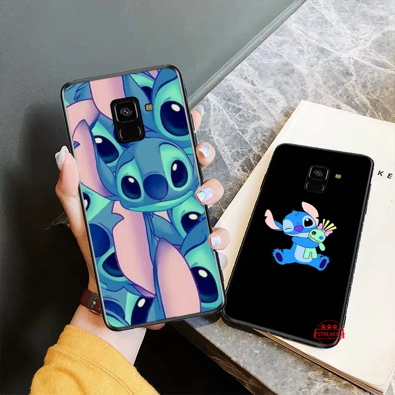 Тематика Лило и Стич Новинка Fundas Мягкий силиконовый чехол для samsung A3 A5 A6 плюс A7 A8 A9