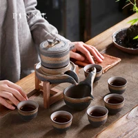 pinny gilt stone grinding tea set ceramic 8 piece set kung fu teaware sets gift box creative semiautomatic drinkware