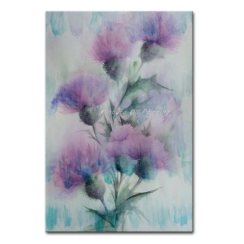 

Mintura Hand Painted Blooming Flowers Oil Paintings On Canvas Modern Abstract Wall Art Pictures For Living Room Home Decoration