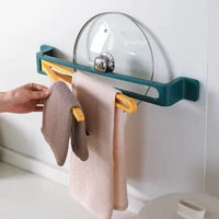 punch free paste bathroom degree rotating towel multifunction wall mounted towel holder kitchen storage rack bathroom supply