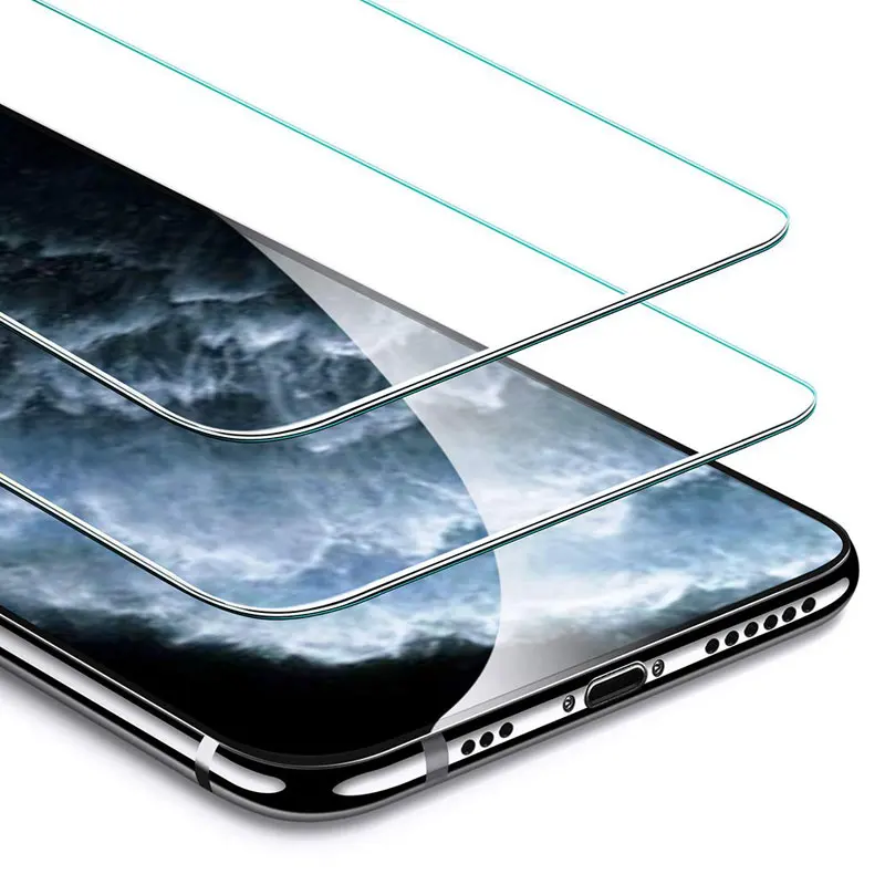 2 шт закаленное стекло для iphone 11 протектор экрана Pro X XR XS Max защитное переднее |