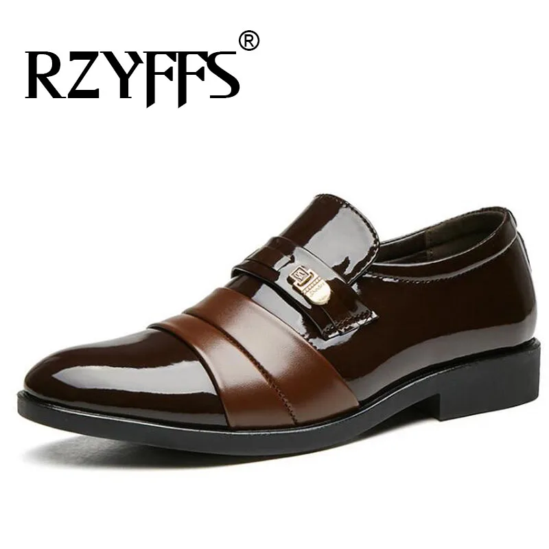 

Мужские кожаные туфли-оксфорды, с острым носком