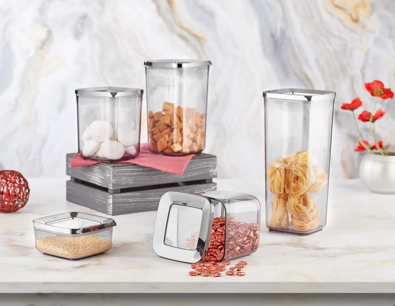 

SQUARE SAK. BOWL TRANSPARENT SMOKED 5 L SET