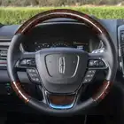 Для Lincoln continental mkz mkx высокого класса DIY европейский стиль персик текстура древесины кожа замши кожаный руль покрытия