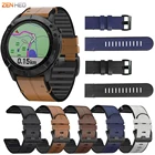 Ремешок для часов Garmin Fenix 5, 5X Plus, 6, 6X Pro, Fenix 3, кожаный, 22 мм, 26 мм, быстросъемный, для Garmin Forerunner 935, 945