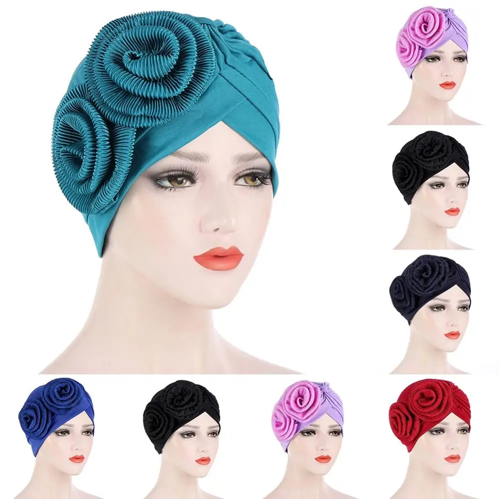 

Тюрбан с цветком шапка под хиджаб головная Обложка для женщин шапочка с шарфом Кепка Chemo потеря волос бандана головной убор