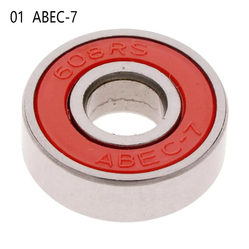 ABEC-7 Red 1 шт. роликовые коньки скейтборд шариковый подшипник колеса ABEC-7/9 608 RS 2RSe скейтборд подшипник аксессуары - Цвет: ABEC-7 Red