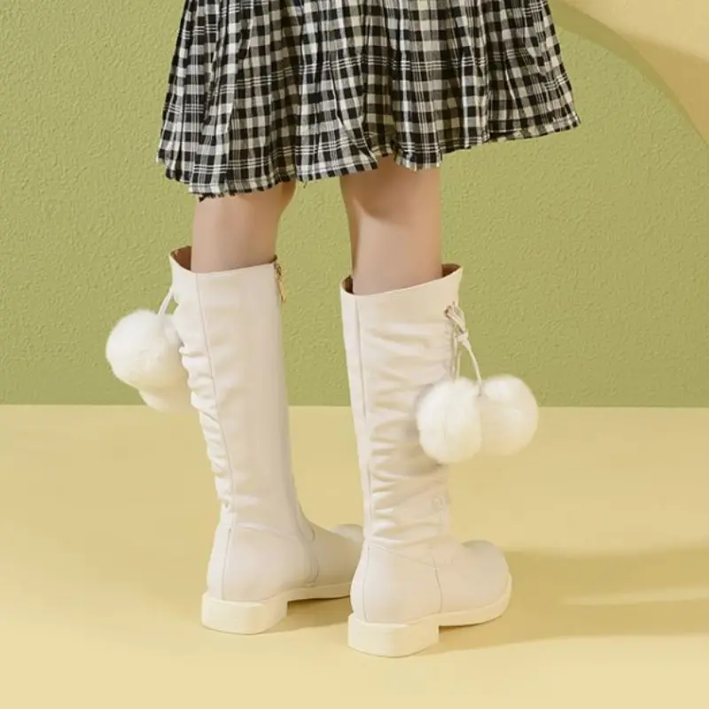 

RIZABINA Size 36-40 Women Knee Boots Warm Zipper Winter Shoes Woman Casual Daily Long Boots Lady Fashion Children Shoes Footwear