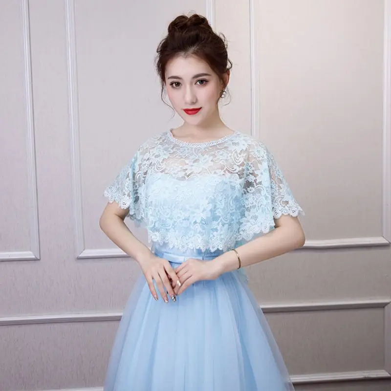 Женская винтажная кружевная накидка с цветочным рисунком летняя однотонная