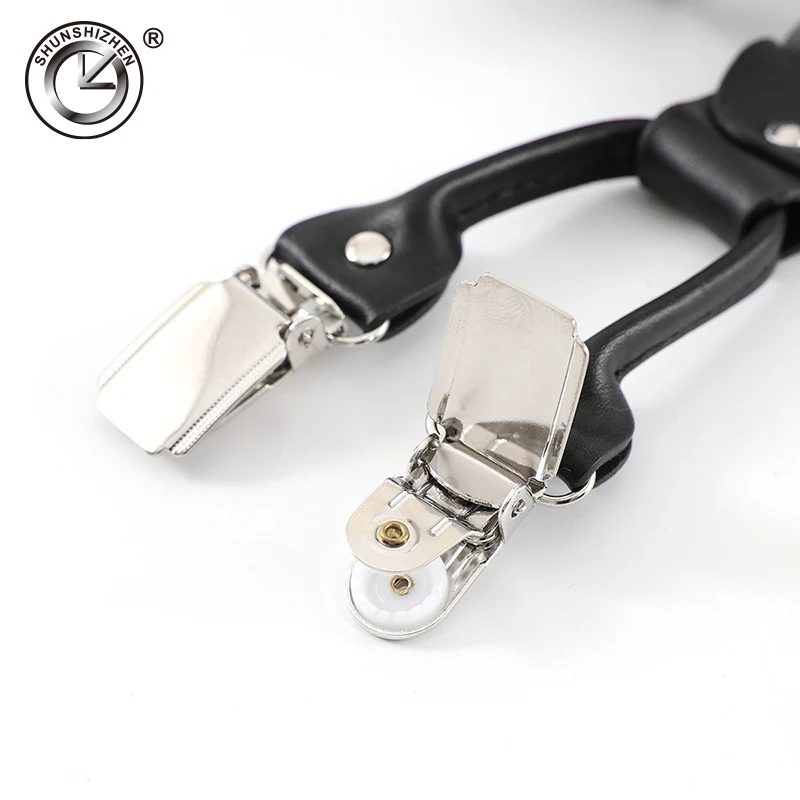 Модный классический эластичный зажим на планках с 6 зажимами мужские подтяжки