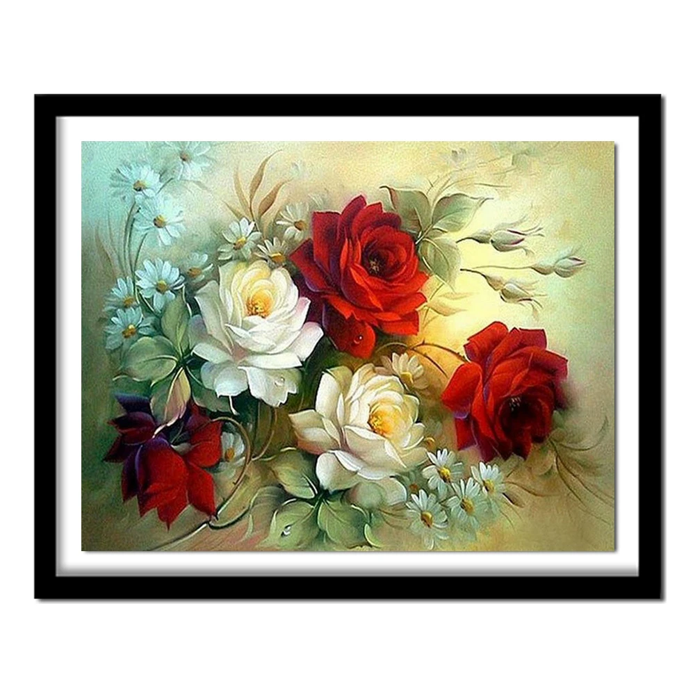 Needlwork Алмазная вышивка цветочный DIY картина крестиком красивая Роза Кристалл