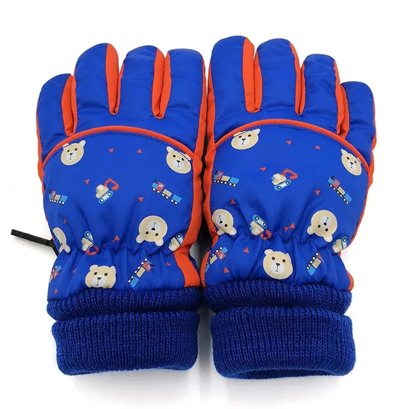 Autumn and Winter Children 5-8 Years Old Keep Warm Gloves Lovely Bear Sewing Machining Child Unisex Non-slip Ski Mitten |