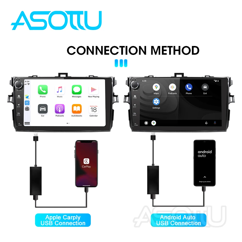 Asottu Проводная carplay для Apple Android Автомобильная android навигация | Автомобили и