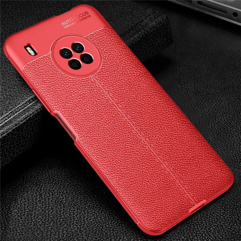 for cover huawei y9a case for huawei y9a capas bumper soft tpu leather for fundas huawei 10x lite p smart 2021 y7a y9a cover free global shipping