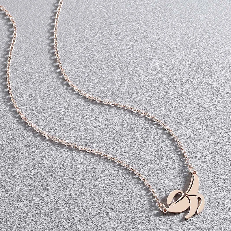 Ожерелье из бананов женские парные милые Подвески в виде фруктов золотые цепочки