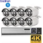 Система видеонаблюдения Gadinan, 4K, 8 Мп, NVR, Ultra HD, POE, IP