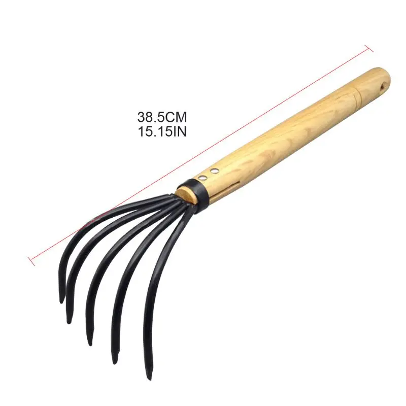 

Garden Leaf Collection Five-tooth Rake Comb Weeder Cultivator Hand Tool Carbon