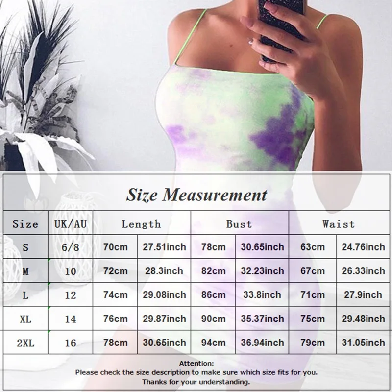 

2020 Summer Fashion Tie-dye Non-slip Backless Sexy Women's Fashion High Waist Slim Party Elegant Bodycon Short Dress