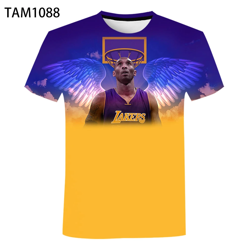 Новинка 2021 Спортивная футболка Kobe 24 с 3D принтом для фитнеса мужская и женская