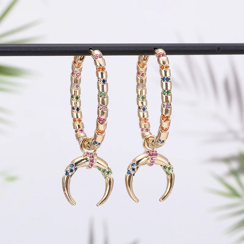

VERY GIRL Fashion Women Hoop Earrings Micro Pave Zircon Bridal Wedding Luxury Accessories