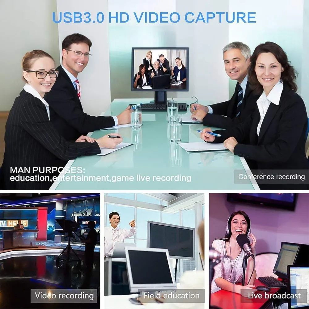 USB-Карта видеозахвата kebidumei USB 3 0 HDMI-совместимое устройство для PS4 DVD камеры