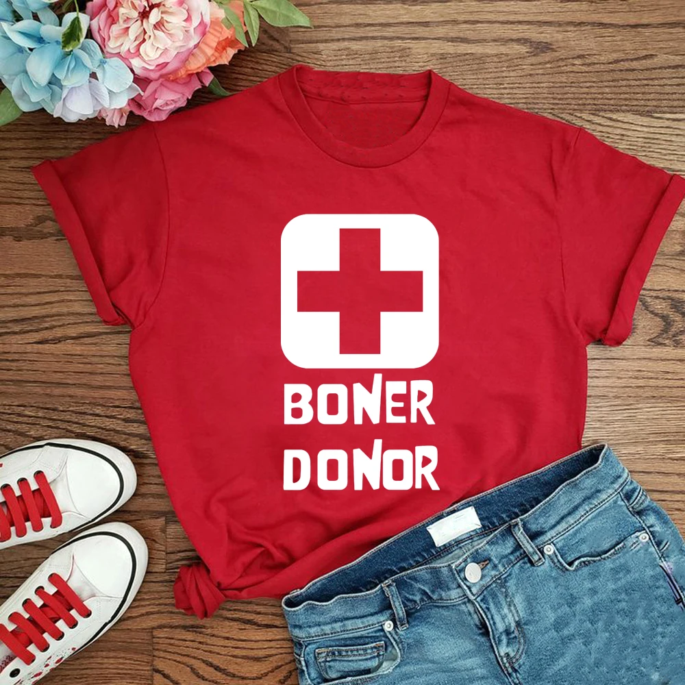 Новое поступление футболка-донор Boner подарок на Хэллоуин хлопковые футболки