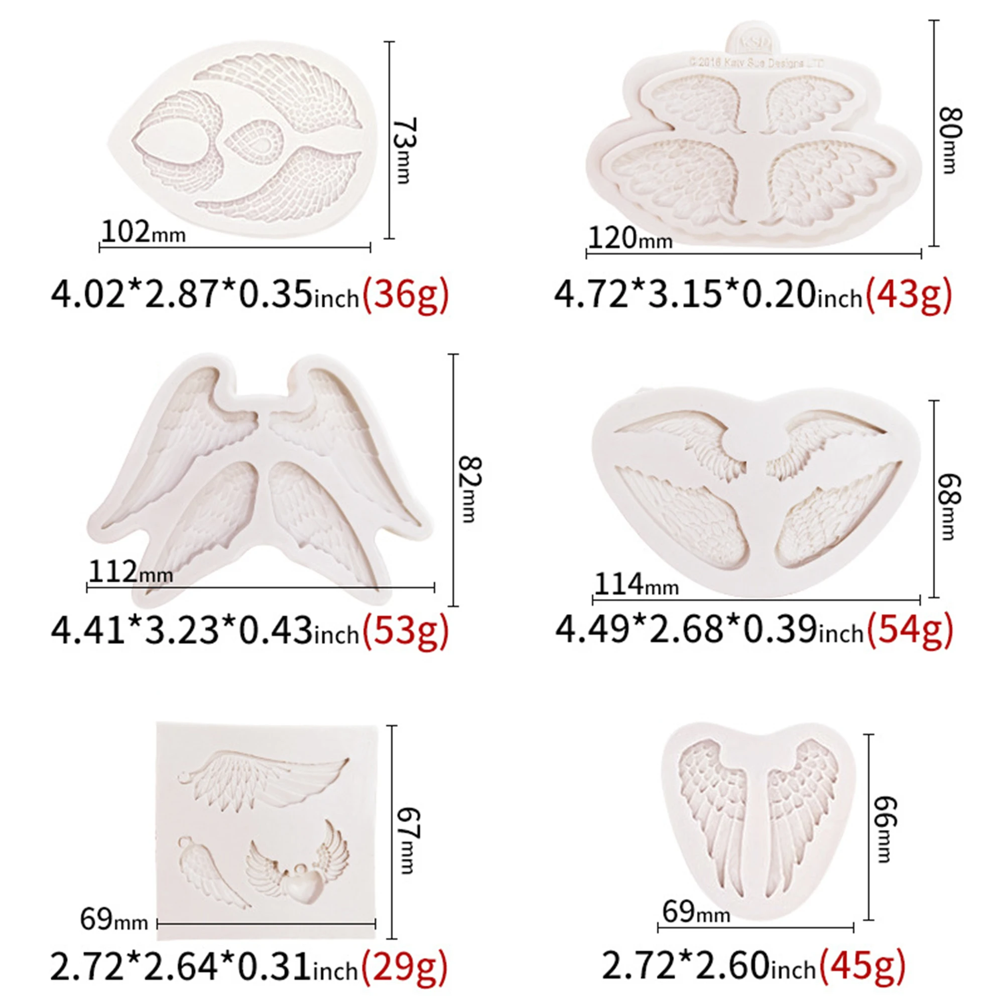 Крылья Ангела силиконовые формы инструменты для украшения тортов из мастики