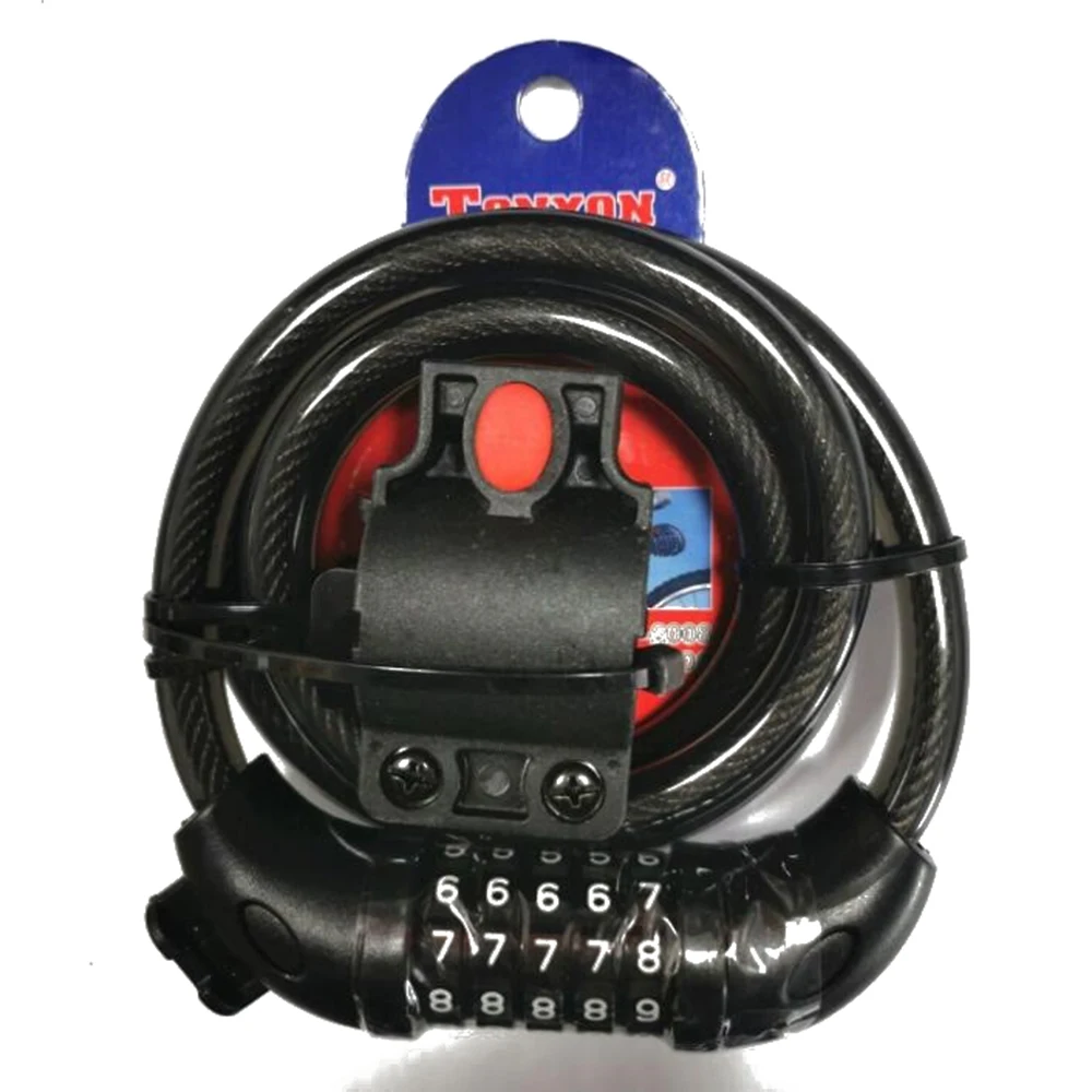 

Anti-theft Bicycle Lock Five Position Code Lock MTB Strip Steel Wire Cycling Motorbike Vehicle Bike Coil Lock Accessories