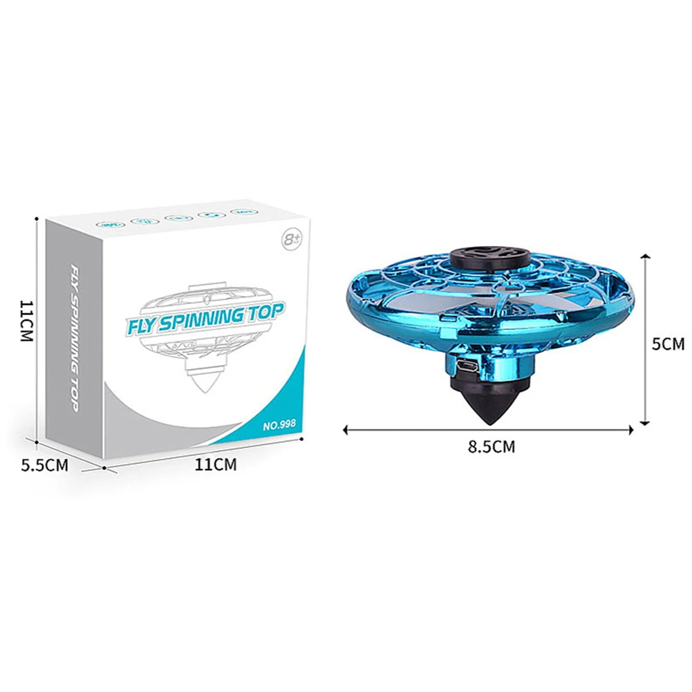 

Swivel Flying Gyro Free Route Induction Aircraft UFO Toy Hand Operated Drone USB Rechargeable LED Light