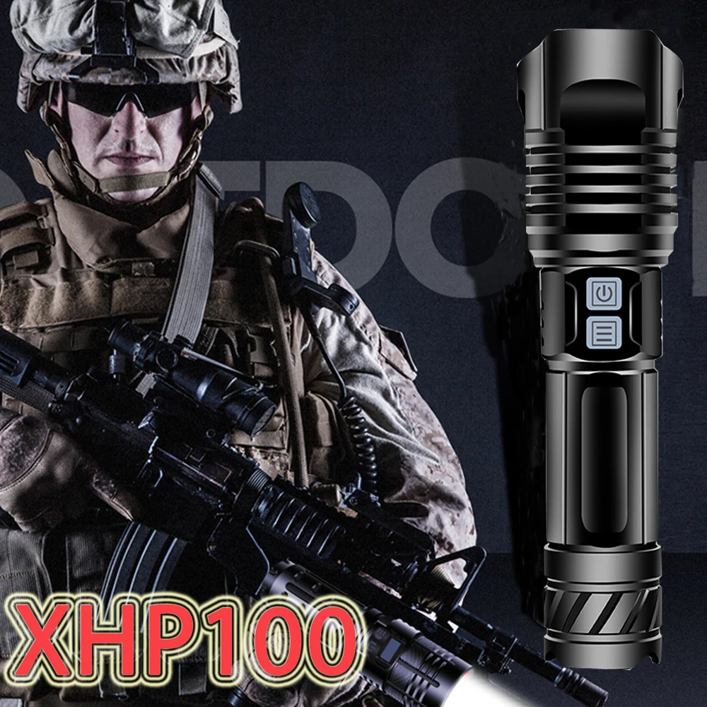 Новинка суперсветильник фонарик xhp100 18650 светильник светодиодный XHP90