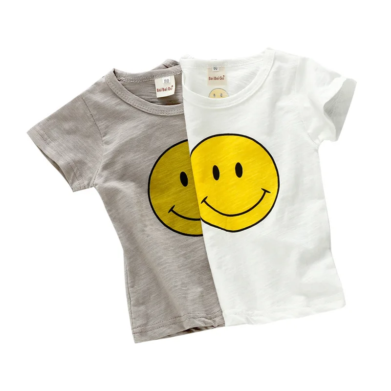 Летняя Новинка Детская футболка для маленьких мальчиков с коротким рукавом и