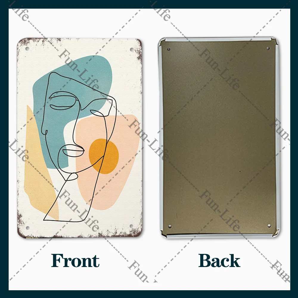 Винтажная металлическая вывеска для йоги жестяная живопись в стиле ретро