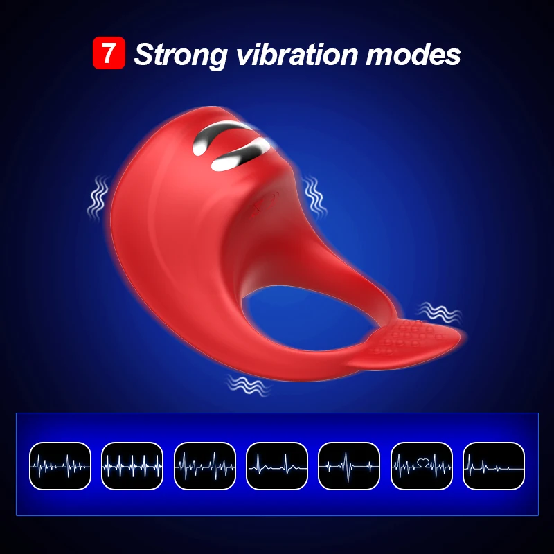 GUIMI вибрационное кольцо для пениса с электрическим током секс игрушки мужчин