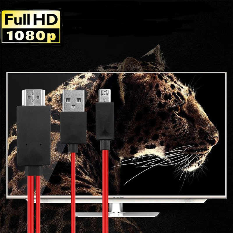 2 м MHL Micro USB к HDMI 1080P телевизионный HD кабель адаптер для универсальных телефонов Android