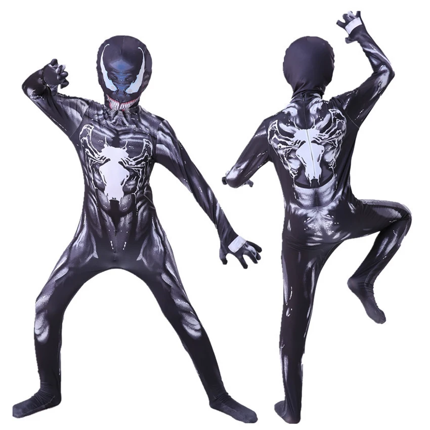 

Venom Costumes Kids Halloween Costumes for Kids Jumpsuits Superhero Cosplay Children Zentai Tights Boys Carnival