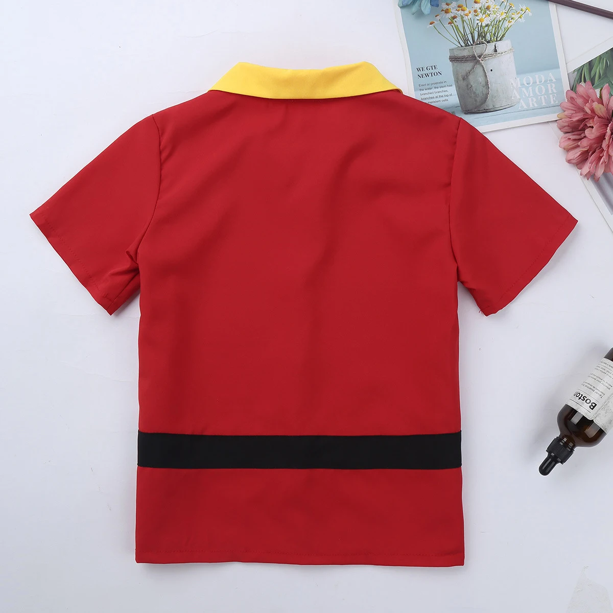 Детская футболка для косплея мальчиков короткий рукав отворот кнопки застежка