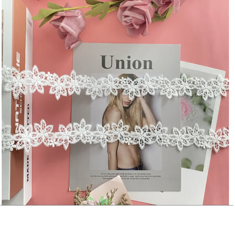 3 ярда кружевная ткань из молочного шелка 4 см