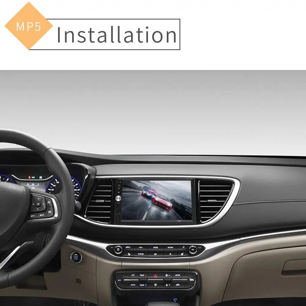 7 дюймов Автомобильный Радио Стерео мультимедийный плеер Bluetooth камера MP4 MP5 FM AUX USB