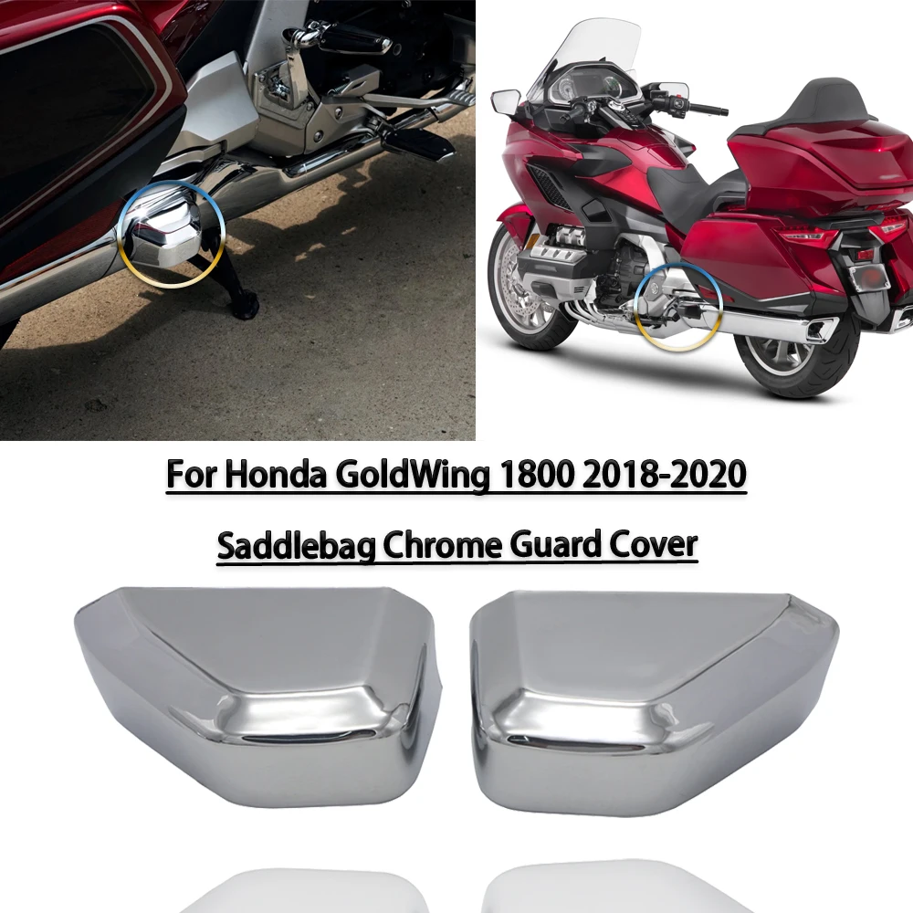 

Motorcycle Chrome Saddlebag Guard Cover For Honda GoldWing 1800 GL1800 GL 1800 Saddlebag Accessories Decorative Frame 2018-2020