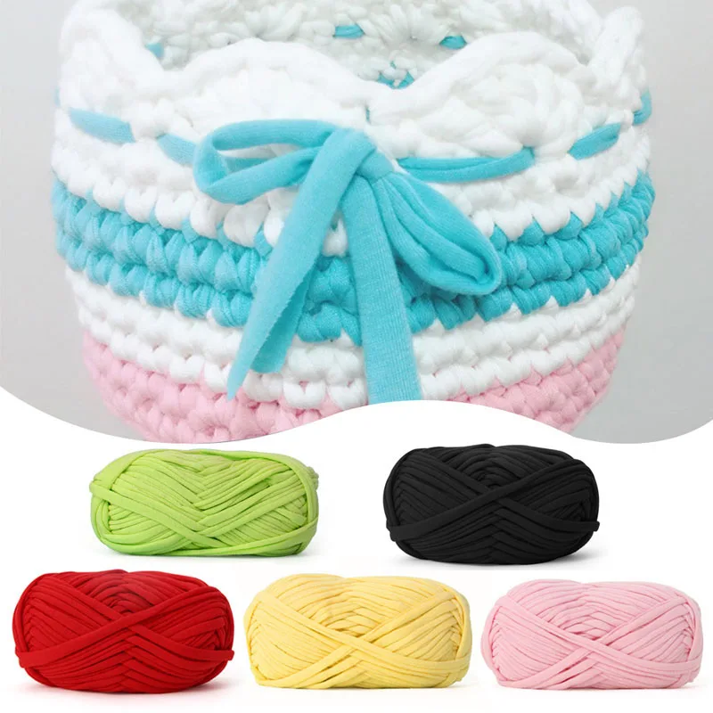 Вязаная ковровая нить объемное плетение крупная пряжа вязаный крючком шарф