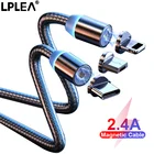 Магнитный USB-кабель для iPhone 13, 12, Тип C, кабель для iOS, быстрая зарядка Xiaomi Samsung S20, S21, зарядка данных, кабель Micro USB, шнур, провод