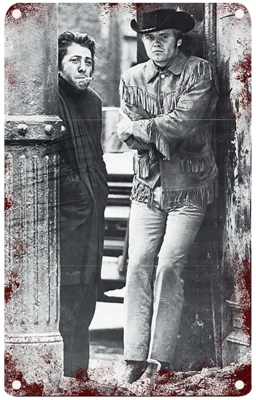 

Midnight Cowboy Tin Signs Vintage Movies Classic for Bedroom Custom Garden Kitchen Outdoors 8x12 Inches