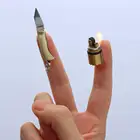 Мини Складной Карманный Кошелек Брелок-нож для выживания EDC инструмент шлифовальный круг Зажигалка инструменты для выживания свисток